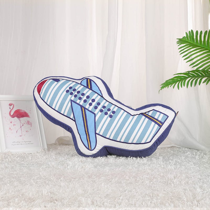 ABREEZE Airplane Shaped Pillow Decorative Pillows Bed Decor Little Girls Boys Toy Cute Room Decor & Plane Pillow for Bedroom Sofa Chair - Image 3